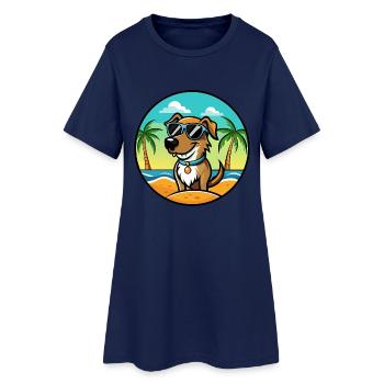 Schweizer Laufhund Lunettes de soleil de dessin animé Dog Breed - Robe T-shirt Femme - marine clair - Devant