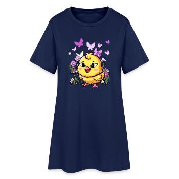 Küken Ostern Kind Kinder - Frauen T-Shirt-Kleid - Light Navy - Vorne