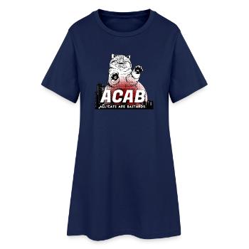 ACAB - All Cats are Bastards - Frauen T-Shirt-Kleid - Light Navy - Vorne