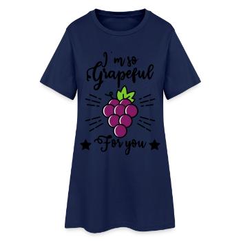 Je suis tellement raisin pour toi – Motif drôle de raisin - Robe T-shirt Femme - marine clair - Devant