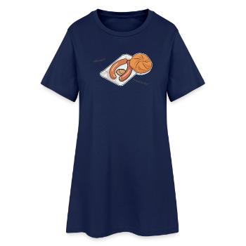 Frankfurter versus Wiener Würstchen - Frauen T-Shirt-Kleid - Light Navy - Vorne