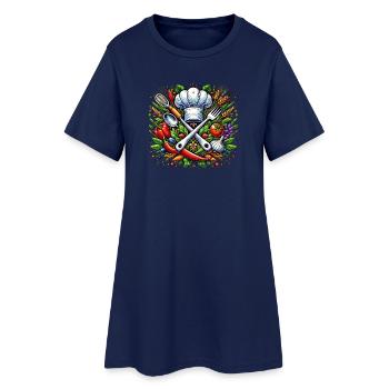 Koch Logo - Robe T-shirt Femme - marine clair - Devant