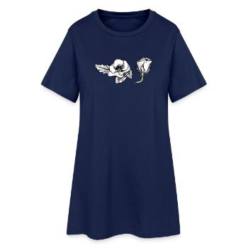 Pensée - Robe T-shirt Femme - marine clair - Devant