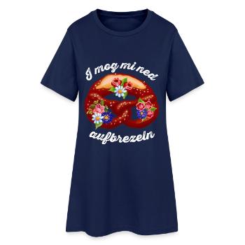 I mog mi ned aufbrezeln lustiges Dirndl Shirt - Robe T-shirt Femme - marine clair - Devant