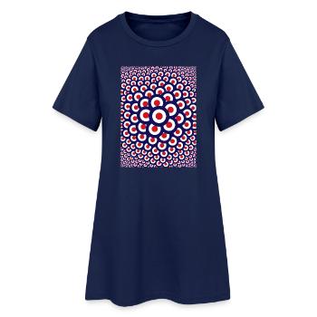 Mod Swarm - Frauen T-Shirt-Kleid - Light Navy - Vorne