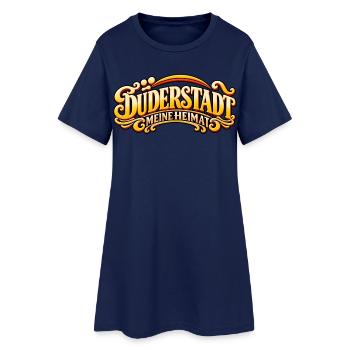Duderstadt Meine Heimat – Retro Schriftzug - Frauen T-Shirt-Kleid - Light Navy - Vorne