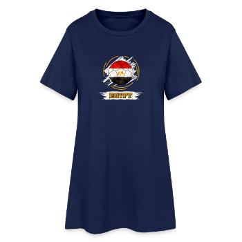 Egypt - Fußball mit Ägypten Flagge - Frauen T-Shirt-Kleid - Light Navy - Vorne