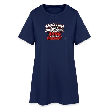Natürlich Zugenommen: 3500 Gramm Gewogen - Frauen T-Shirt-Kleid - Light Navy - Vorne