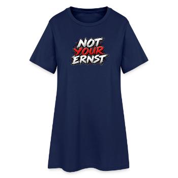 Nicht Dein Ernst – Provokante Typo Grafik - Frauen T-Shirt-Kleid - Light Navy - Vorne