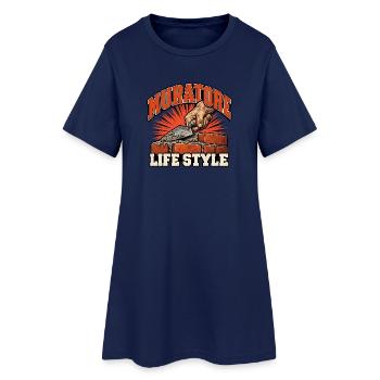 Brick Lifestyle Bricks - Frauen T-Shirt-Kleid - Light Navy - Vorne