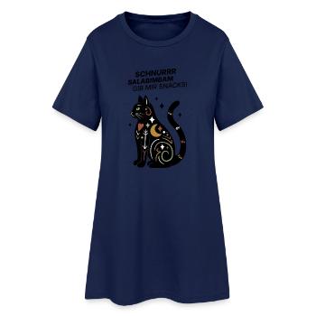 Schnurrrsalabimbam - Gib mir Snacks! - Katze - Frauen T-Shirt-Kleid - Light Navy - Vorne
