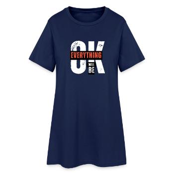 Alles wird gut werden - Frauen T-Shirt-Kleid - Light Navy - Vorne