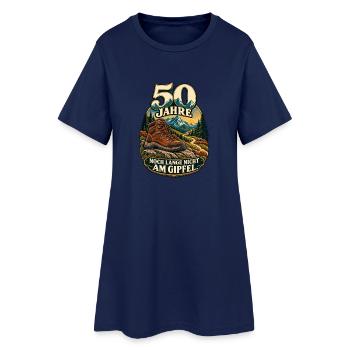 50 Jahre Bergabenteuer Gipfelpfad - Frauen T-Shirt-Kleid - Light Navy - Vorne