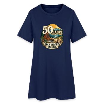 50 Jahre Abenteuerweg - Frauen T-Shirt-Kleid - Light Navy - Vorne