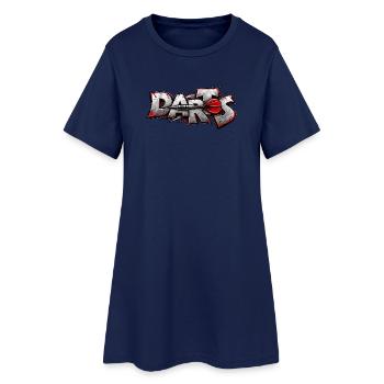 Darts Graffiti Burst - Frauen T-Shirt-Kleid - Light Navy - Vorne
