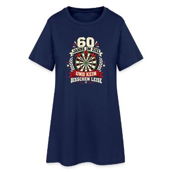 60. Geburtstag Darts Weltmeisterschaft Bulls Eye - Frauen T-Shirt-Kleid - Light Navy - Vorne
