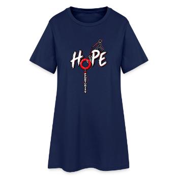 Hope Opportunity – Hoffnung Chancen Motivation - Frauen T-Shirt-Kleid - Light Navy - Vorne