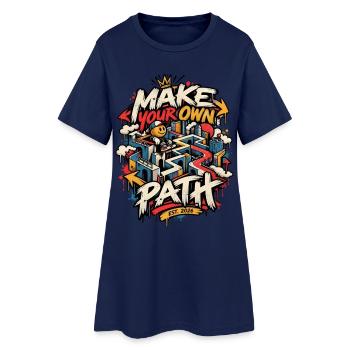 Make Your Own Path Maze Adventure - Frauen T-Shirt-Kleid - Light Navy - Vorne
