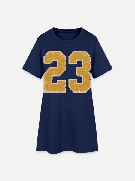 College-23-30cm- - Frauen T-Shirt-Kleid - Light Navy