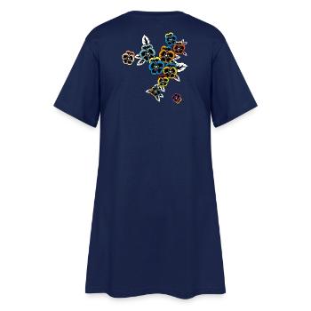 Printemps de la pensée - Robe T-shirt Femme - marine clair - Dos