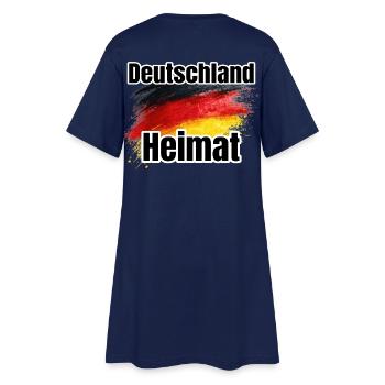 Deutschland Heimat Flaggenkunst - Frauen T-Shirt-Kleid - Light Navy - Hinten