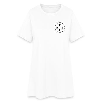 MOIN - Frauen T-Shirt-Kleid - Weiß - Vorne