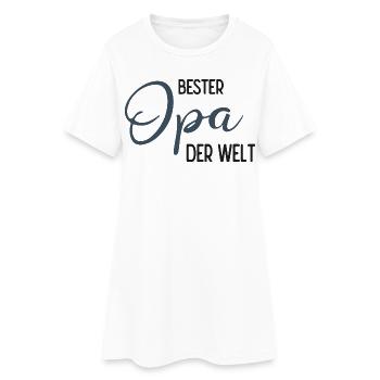 Bester Opa der Welt - Spruchdesign - Frauen T-Shirt-Kleid - Weiß - Vorne
