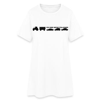 Ich und meine Follower - Landwirt Traktor Autos - Frauen T-Shirt-Kleid - Weiß - Vorne