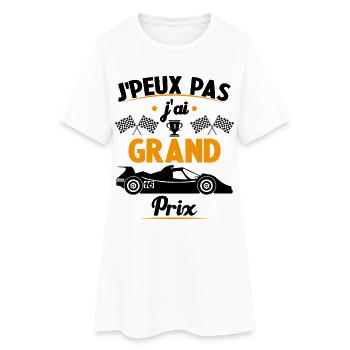 Je peux pas j'ai Grand Prix - Robe T-shirt Femme - blanc - Devant