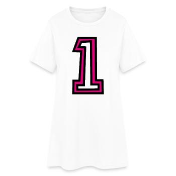 1. 1 JAHR. 1. JAHRESTAG. 1 JAHR GEBURTSTAG - Frauen T-Shirt-Kleid - Weiß - Vorne
