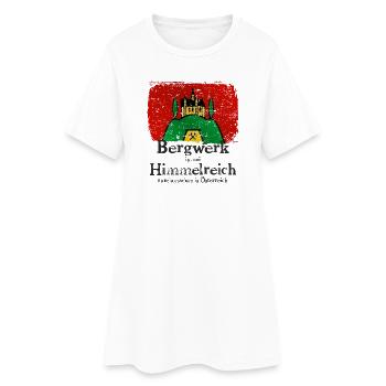 Bergwerk ist mein Himmelreich im Burgenland - Frauen T-Shirt-Kleid - Weiß - Vorne