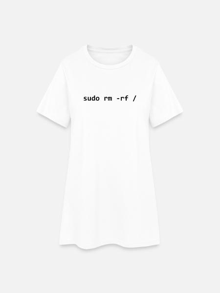 sudo rm rf - Women’s T-Shirt Dress - white