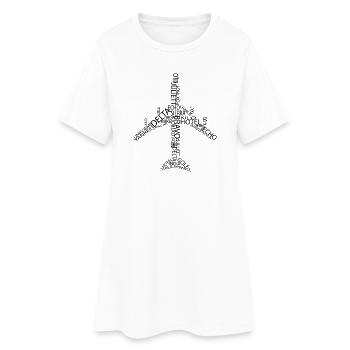 Aircraft B747 - Women’s T-Shirt Dress - white - Front