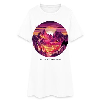 Nouveau jour, nouveaux sommets - Robe T-shirt Femme - blanc - Devant