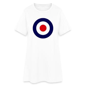 Mod - Frauen T-Shirt-Kleid - Weiß - Vorne