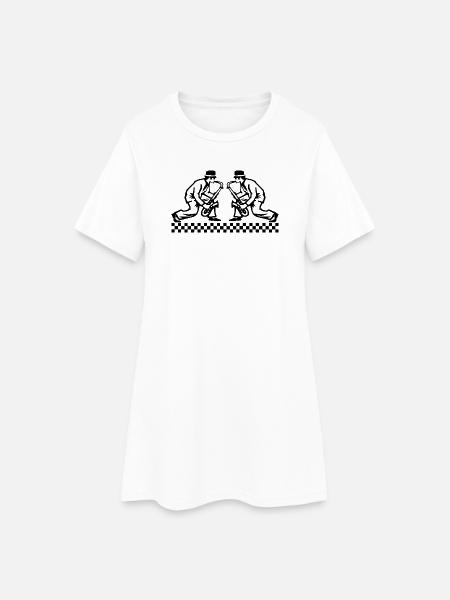Ska Brass - Frauen T-Shirt-Kleid - Weiß