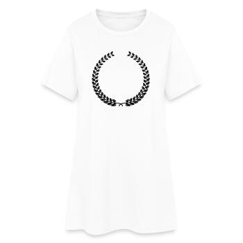 Laurel Wreath Vintage Award Badge Frame Vector - Frauen T-Shirt-Kleid - Weiß - Vorne