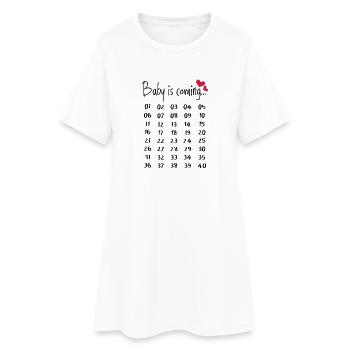 Lustiges Schwangerschaft Schwanger Geschenk Eltern - Frauen T-Shirt-Kleid - Weiß - Vorne