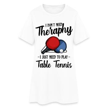 Ping-pong - Robe T-shirt Femme - blanc - Devant