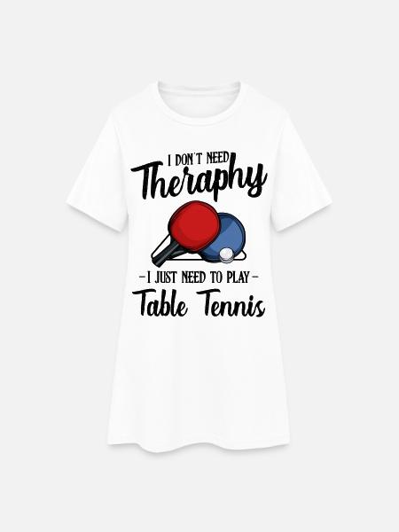 Table tennis - Women’s T-Shirt Dress - white