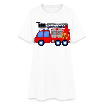 Enfants du camion de pompiers - Robe T-shirt Femme - blanc - Devant