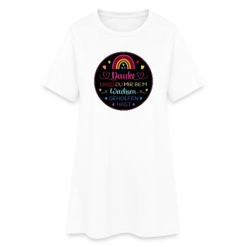 Danke dass Du mir beim Wachsen geholfen hast - Frauen T-Shirt-Kleid - Weiß - Vorne