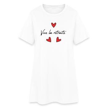 RETRAITE. RETRAITE. RETRAITEE. RETRAITE - Robe T-shirt Femme - blanc - Devant