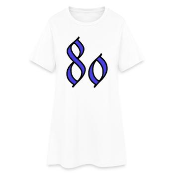 80. 80 ANS. 80e ANNIVERSAIRE. ANNIVERSAIRE 80 ANS. - Robe T-shirt Femme - blanc - Devant