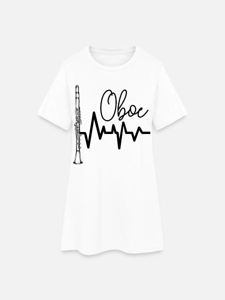 hautbois - Robe T-shirt Femme - blanc