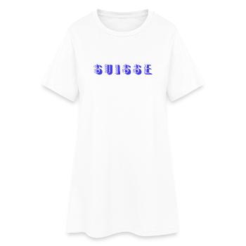SUISSE. PAYS. GENEVE. SUISSE. HUMOUR. PAYS - Robe T-shirt Femme - blanc - Devant