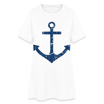 Anchor - Women’s T-Shirt Dress - white - Front