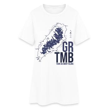 Tour du Mont Blanc TMB Trek Randonnée Alpes - Robe T-shirt Femme - blanc - Devant