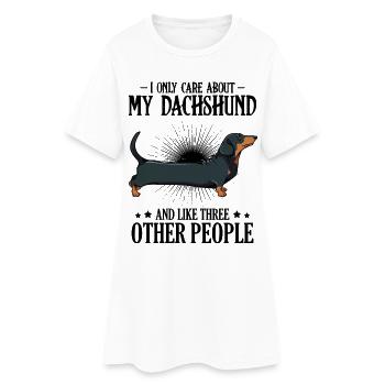 dachshund - Women’s T-Shirt Dress - white - Front