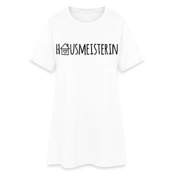 Hausmeisterin - Frauen T-Shirt-Kleid - Weiß - Vorne